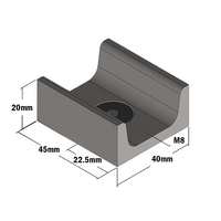 55-070-0 MODULAR SOLUTIONS DOOR PART<br>U-BAR FOR SLIDING DOOR